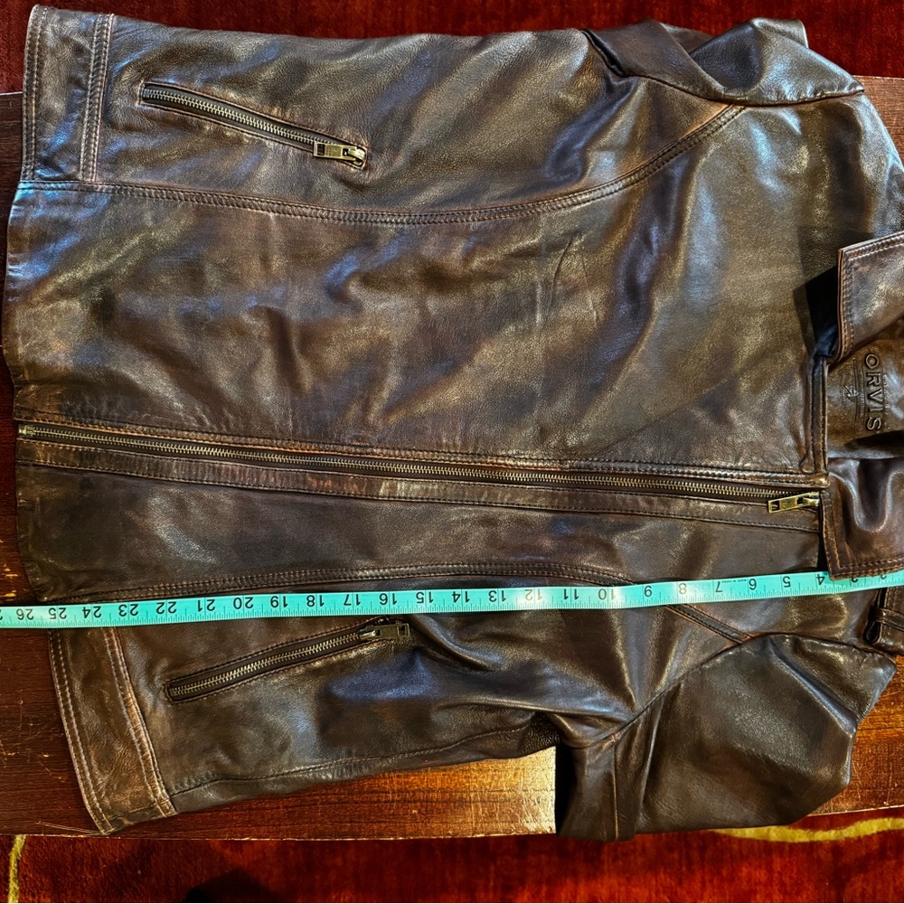 Women’s Orvis Rich Brown Leather Jacket Size L (12-14) - Picture 12 of 12